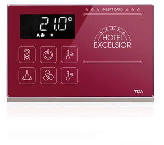 VDA Duetto surface-mounted panels for easy installation waterproof IP54 for easy operation of hotel rooms and mobile or glamping houses